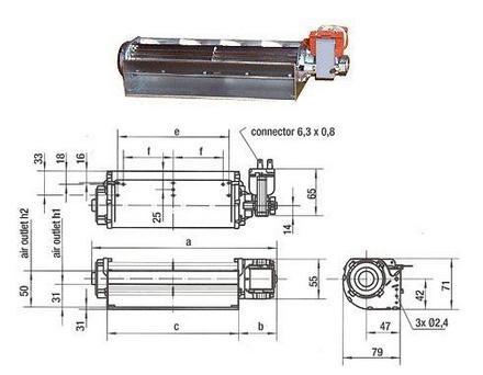 Ventilateur tangentiel qlk 45/2400 a32 2524l 58lz ebmpapst_0