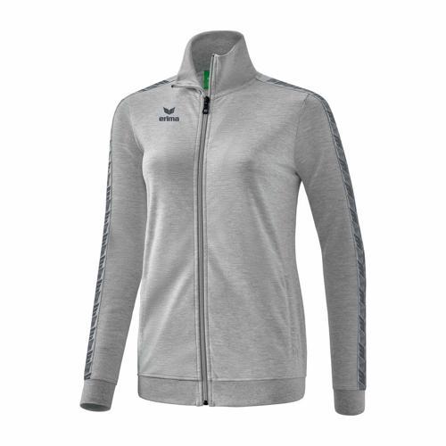 VESTE DE SURVÊTEMENT FEMME - ERIMA - TRACKTOP ESSENTIAL TEAM GRIS CLAIR/CHINÉ