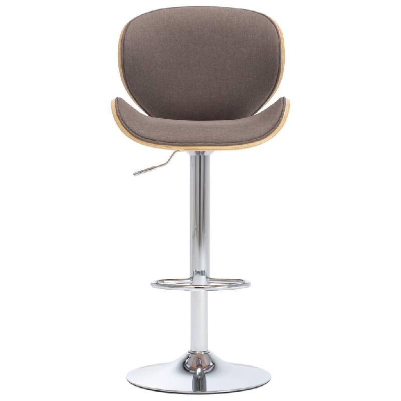 VidaXL Tabouret de bar Taupe Tissu Modèle Atlas Classique - 287414_0