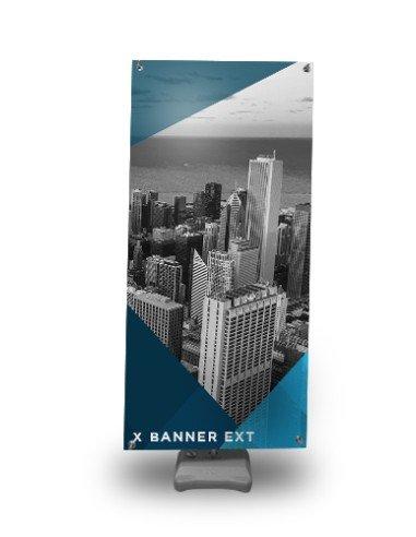 X Banner extérieur 60x160 cm - Base lestée et montage rapide - Référence: PE-XBAN-EXT_0