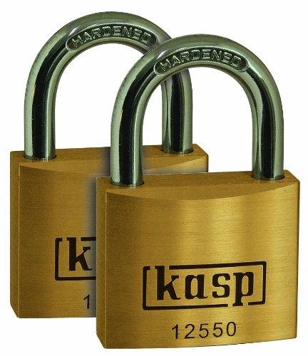 KASP K12550D2 - Cadenas en laiton premium 50 mm avec double ancrage et anse en acier trempé_0