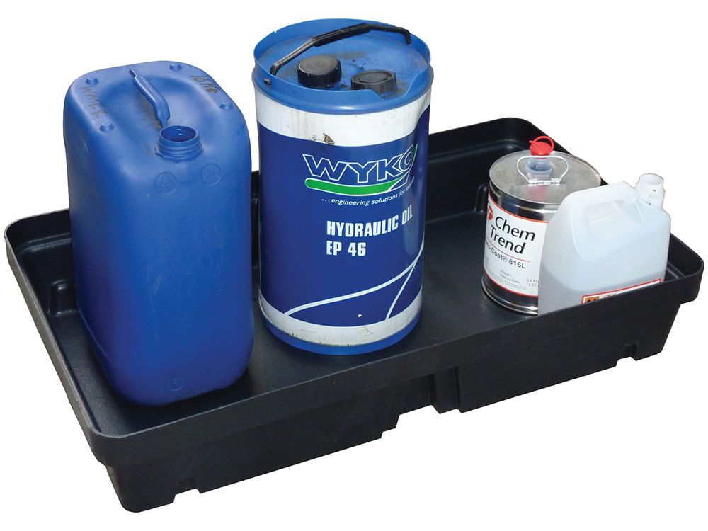 Bac de rétention en polyéthylène 60L pour rayonnage - caillebotis amovibles - référence BRP60L_0