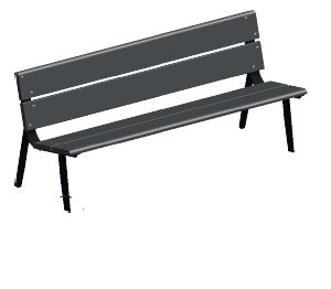 Banc public Saint Malo Réf. 1112 - Fonte et bois de Guinée - 136,660 Kg_0