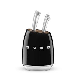Bloc de 6 couteaux   Noir -  Autre Inox Smeg 15.2x20 cm - noir inox 8017709344191_0