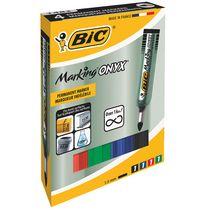 BOÎTE 4 MARQUEURS BIC ONYX MARKER PM ASSORTIS