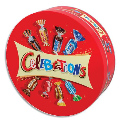 Célébration - Assortiment de chocolats au lait fourrés et biscuits enrobés de chocolat au lait - Boîte métal 435g_0