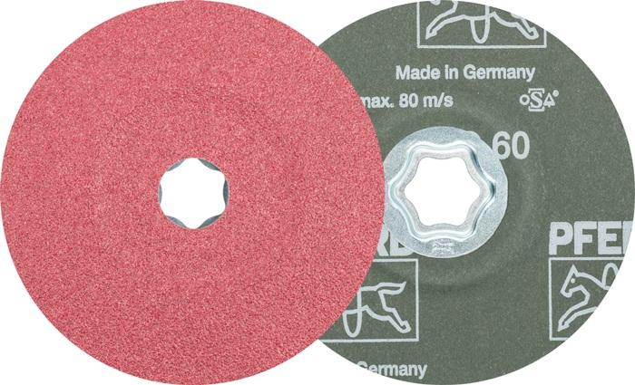 Disque en fibres COMBICLICK CO D. 125 mm - Granulation 60 - Acier, fonte, aluminium - Grain céramique - PFERD_0