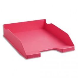 EXACOMPTA CORBEILLE À COURRIER COMBO 2 - DIMENSIONS : L25,5 X H6,5 X P34,6 CM COLORIS FRAMBOISE