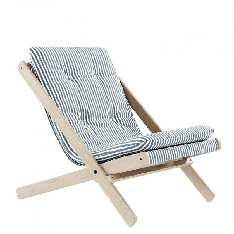 FAUTEUIL FUTON BOOGIE HÊTRE MASSIF NATUREL COLORIS BEACH BLUE_0