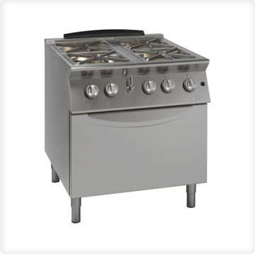 Fourneau gaz gamme 900 - grilles à fil plan - modèles avec four GN 2/1 et options disponibles_0