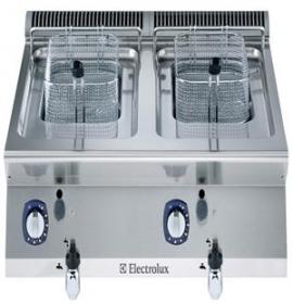 Friteuse gaz 2 cuves 7L - 2 paniers inclus - Acier inoxydable - 371067_0