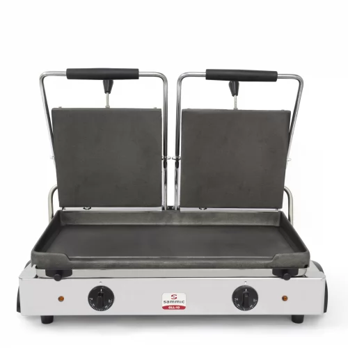 Grill électrique GLL-10/2 230/50-60/1 lisse - Plaque à snacker double en fonte - 5100043_0