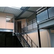 Mezzanine industrielle Mezzatech - avec cloisons modulaires - 2 niveaux_0