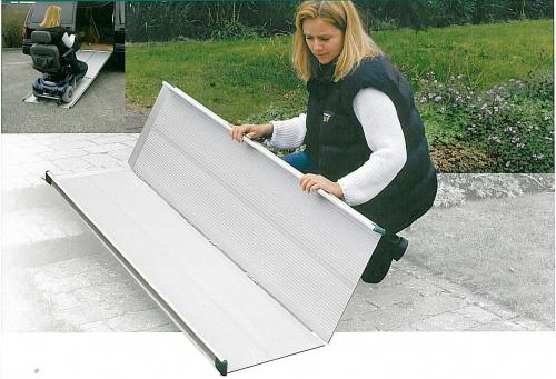 Mono rampe pliante et télescopique - aluminium - 180 cm - extensible et antidérapante_0