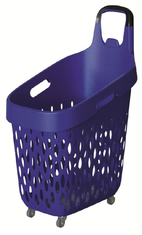 Panier à roulettes géant 73 litres - Hauteur 878 mm - Longueur 600 mm - Largeur 400 mm - Poids 2.9 Kgs - Capacité 40 Kgs - Coloris corbeille : Rouge, noir, vert - Coloris poignée : Noir - Roues multidirectionnelles 360° - Recyclable - Empilable jusqu_0