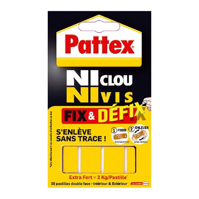 PATTEX ADHÉSIF PATTEX FIX DEFIX - PAQUET DE 10