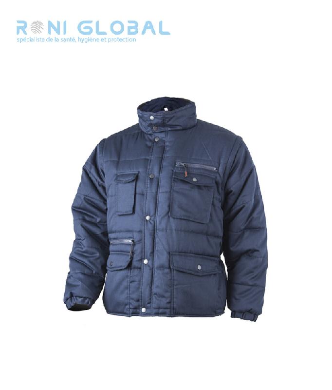 Blouson de travail 2en1 marine anti-froid thermique en coton et polyester - 9 poches - POLENA SLEEVE 2/1 COVERGUARD_0