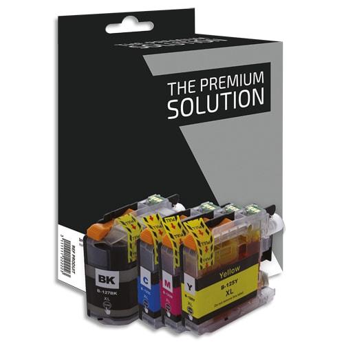Psn p/4 cartouche compatible jet d'encre noir cyan magenta jaune brother lc125/127, b8b127xl/125xlxl_0