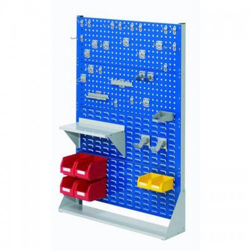 Rack de stockage avec accessoires h1450xl1000mm 2 panneaux perforés + 2 à fente_0