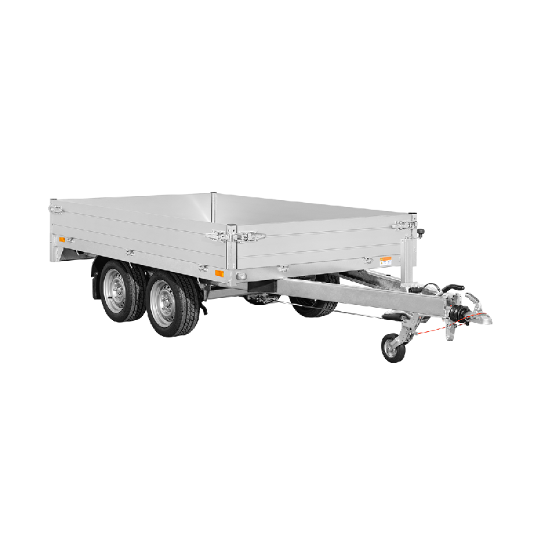 Remorque roues dessous - Aluminium, 2 essieux freinés, PTAC 2000 KG - SARIS PL 276 170 2000 2 - 2,76 X 1,70M_0