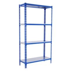 SimonRack Etagère métallique sans vis Simonclick 4 plateaux de 180 kgs par plateau couleur BLEU/GALVA 1500x900x500 mm (haut x largeur x profondeur)_0