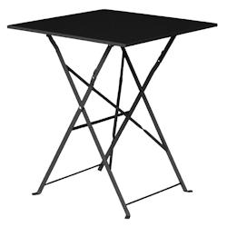 Table de terrasse carrée en acier Bolero noire 600mm - GAGK989_0