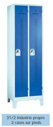 Vestiaire 31/2 industrie propre - dimensions 590 x 500 x 1800 mm_0