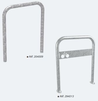 Arceau vélos traditionnel simple - tube acier ø 50 mm - Hauteur 850 mm - Largeur 700 mm_0