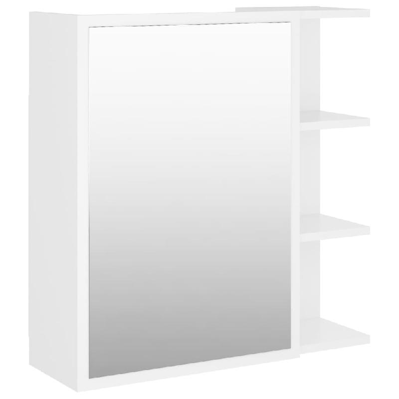 ARMOIRE À MIROIR DE BAIN 62,5 X 20,5 X 64 CM AGGLOMÉRÉ BLANC 02_0006682_0