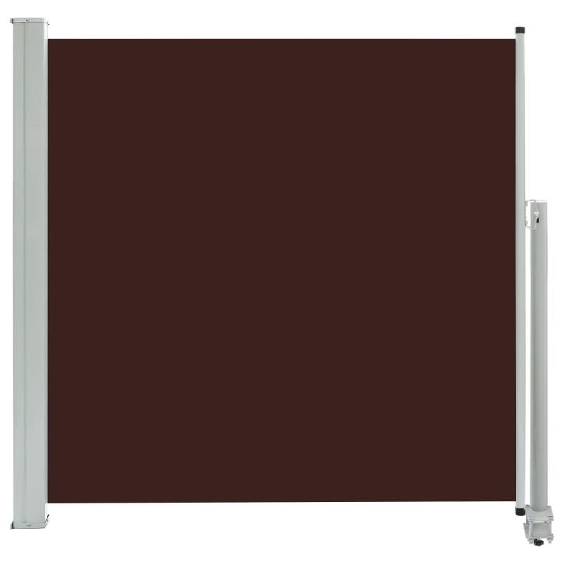 AUVENT PARAVENT STORE BRISE-VUE LATÉRAL RÉTRACTABLE DE PATIO JARDIN TERRASSE BALCON PROTECTION VISUELLE ÉCRAN 160 X 300 CM MARRON 02_0007286_0