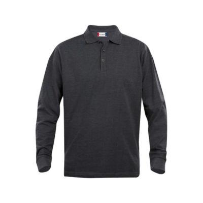 CLIQUE Polo ML Homme Anthracite Chiné L_0