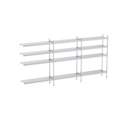 Distform Rayonnage en Acier Inoxydable d'Angle 4090 à 4920 mm 4 Niv P500 Acier inoxydable 4090x500x500x1800mm - 651637145048_0