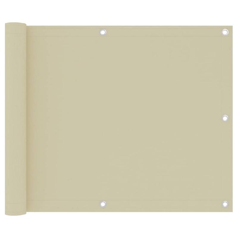 ÉCRAN DE BALCON BRISE PARE VUE PROTECTION CONFIDENTIALITÉ 75 X 300 CM TISSU OXFORD CRÈME 02_0010142_0