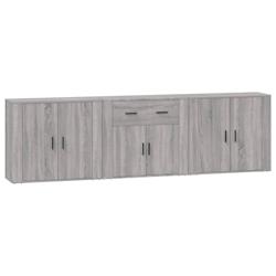 Helloshop26 - Buffet bahut commode armoire meuble de rangement organisateur cuisine salle de séjour salon 3 pcs sonoma bois 02_0037192 - 3000213262032_0