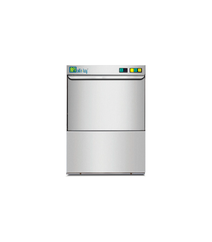 Lave-verres professionnel avec pompe de vidange pour paniers carrés 40 x 40 - double paroi en inox_0