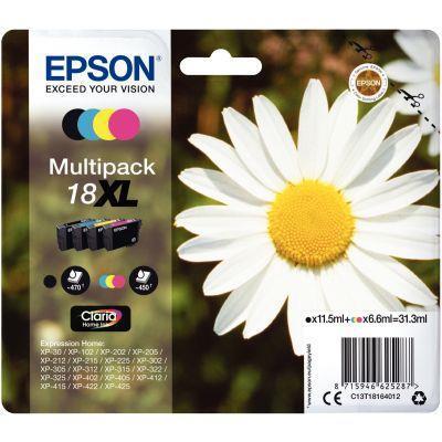 Lot de 4 cartouches jet d'encre Epson T18164 - Noir, Cyan, Magenta et Jaune - Haute capacité_0
