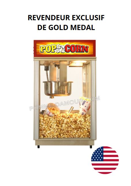 Machine à pop corn professionnelle 16 oz (453 grammes) gold medal modèle citation inox_0