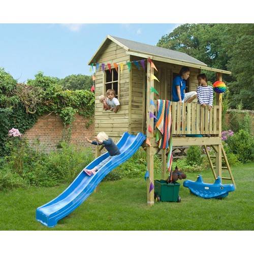 Maisonnette de jeux Rainbow Park - L 180 x l 220 x H 327 cm - Toboggan en option_0
