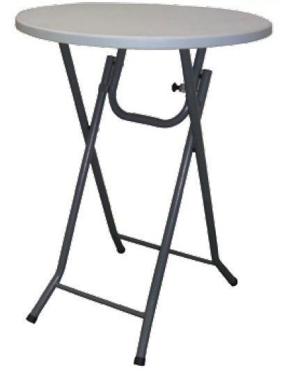 Mange-debout pliant - plateau polyéthylène haute densité traité anti-UV - Ø 85 cm_0