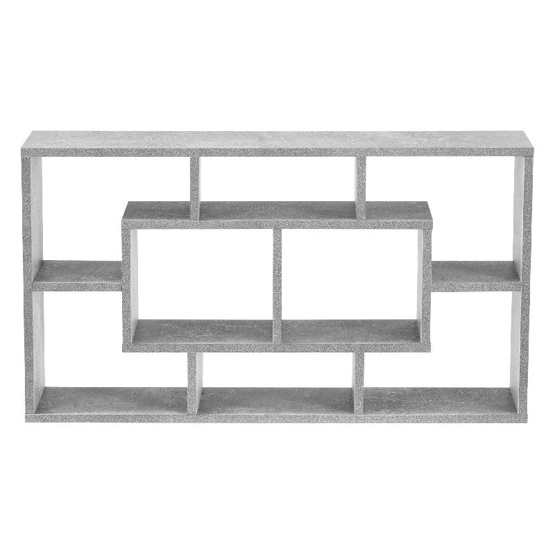 Meuble mural design - Étagère flottante stylée 8 compartiments de rangement 85 cm gris effet béton - 03_0005853_0