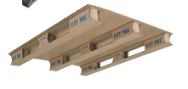 Palette en carton - triple cannelure avec pieds en mandrins collés - conforme NIMP15 pour export_0