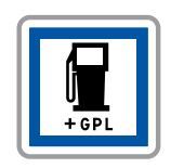 Panneau de signalisation indication Poste de distribution de carburant 7 / 7 et 24 / 24 + G.P.L. - CE15c_0
