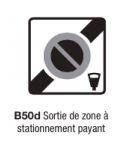 Panneau routier B50d - Sortie de zone à stationnement payant - Formats 500mm, 700mm et 1050mm_0