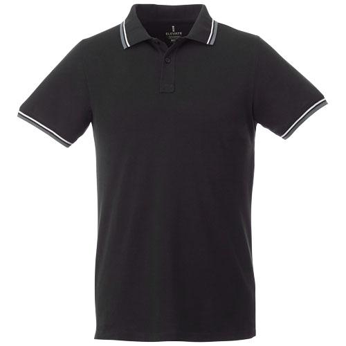 Polo tipping manches courtes homme Fairfield 38102994 - maille piquée 100% coton - col et manches contrastés_0
