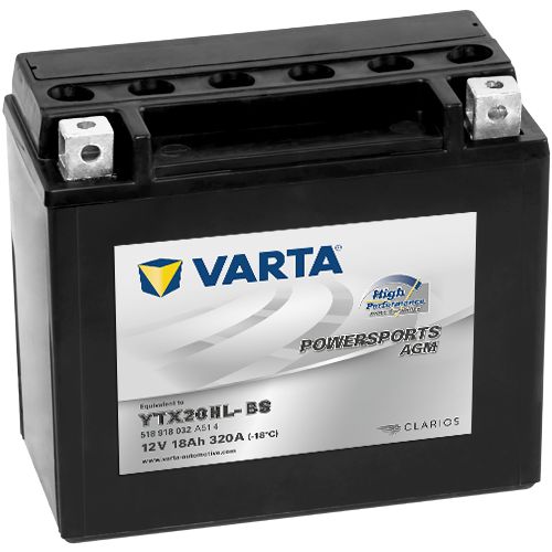 Powersports AGM High Performance - Batterie de démarrage VARTA - Capacité 19 Ah - Résistance aux vibrations et longue durée de vie_0