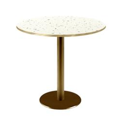 Restootab - Table Ø70cm Rome bistrot terrazzo - blanc TB-ROM2-R70M-TER.CAS-LAI_0