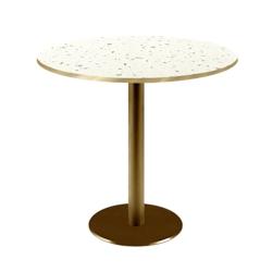 Restootab - Table Ø70cm Rome bistrot terrazzo - blanc fonte 3701665200794_0