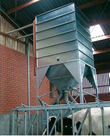 Silo de stockage carré démontable pour granulés et céréales - Capacité de 1400 à 6000 kg en standard_0