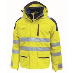 U-Power - Parka imperméable jaune haute visibilité BACKER Jaune Taille 4XL - XXXXL jaune 8033546386309_0