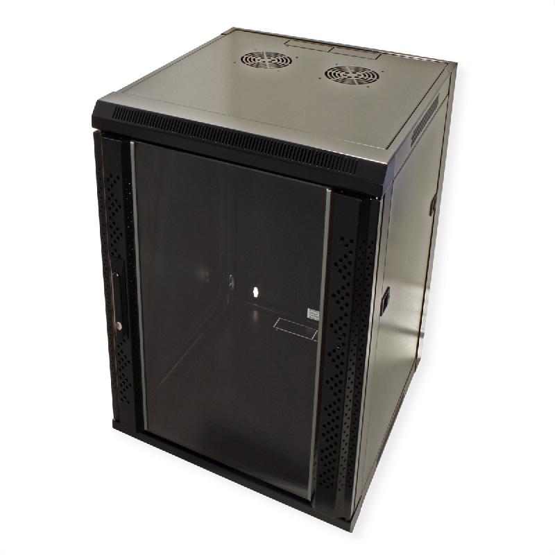 VALUE Armoire murale 18 UH (HxLxP) 910x570x600mm, noir_0